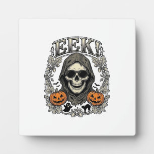 Halloween Skull Graphic Vintage Engraving Shirt Ar Plaque