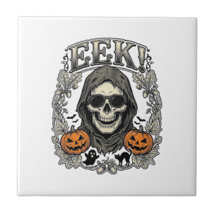 Halloween Skull Graphic Vintage Engraving Shirt Ar Tile