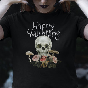 Halloween Skull Haunted Forest Women's Black T-Shirt