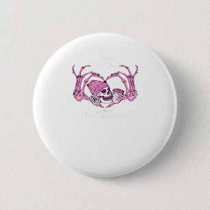 Halloween Skull Heart Hands Skeleton Beanie 6 Cm Round Badge