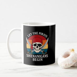 Halloween Skull Let Pirates Mischief Begin Coffee Mug