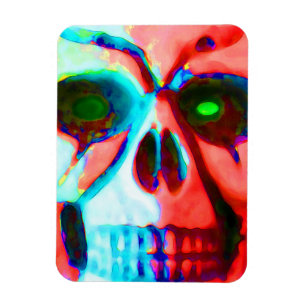halloween skull magnet