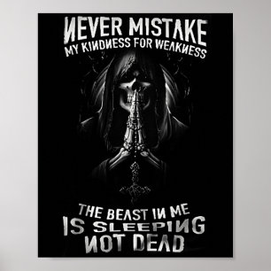 Halloween Skull Mistake Kindness For Weakness Poster