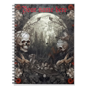 Halloween Skull notebook 