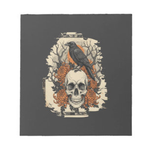 Halloween Skull Notepad