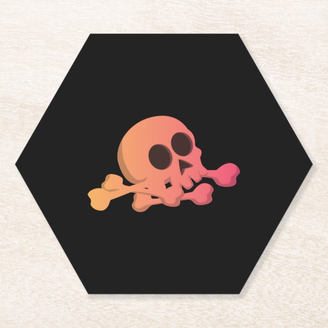 Halloween Skull        Paper Coaster (Front)