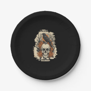 Halloween Skull Paper Plate