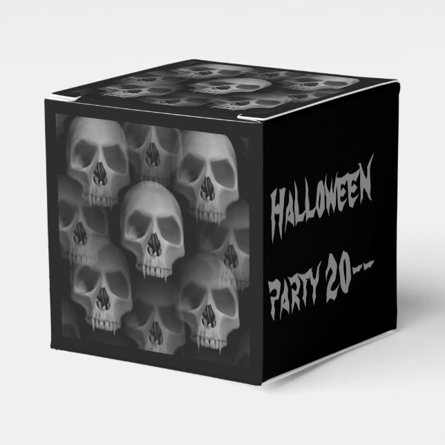 Halloween skull party favours favour box (Front Side)
