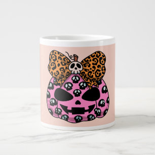 Halloween,Skull Pattern ,Face Pumpkin, Modern Large Coffee Mug