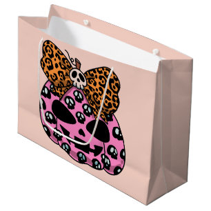 Halloween,Skull Pattern ,Face Pumpkin, Modern  Large Gift Bag