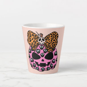 Halloween,Skull Pattern ,Face Pumpkin, Modern Latte Mug