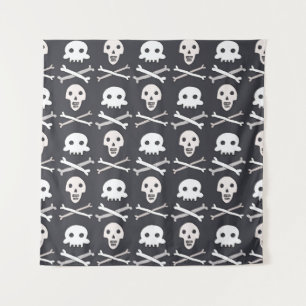 Halloween skull pattern tapestry
