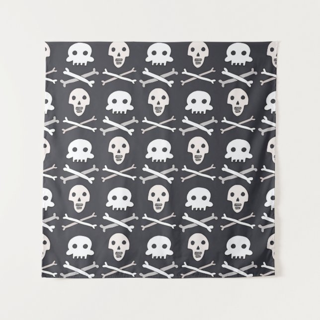 Halloween skull pattern tapestry (Front)