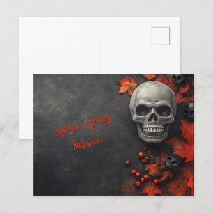 Halloween Skull Postcard
