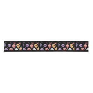 Halloween Skull Ribbon Grosgrain Ribbon