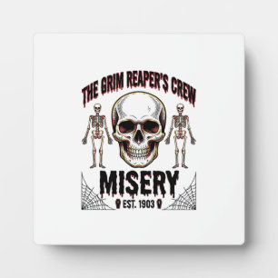 Halloween Skull Scary Creepy Vintage Story_1 Plaque
