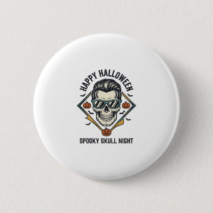 Halloween Skull Shirt Vintage Engraving Graphic_1 6 Cm Round Badge