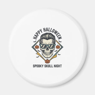 Halloween Skull Shirt Vintage Engraving Graphic_1 Magnet