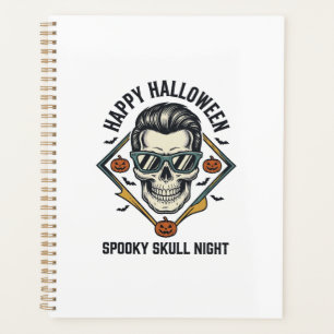 Halloween Skull Shirt Vintage Engraving Graphic_1 Planner