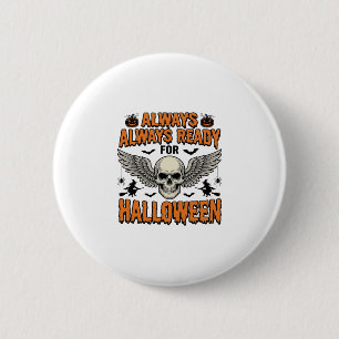 Halloween Skull Shirt Vintage Engraving Spooky Quo 6 Cm Round Badge
