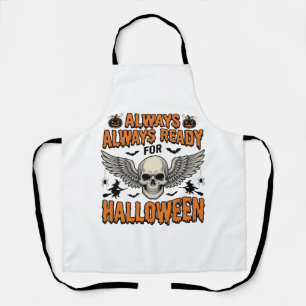 Halloween Skull Shirt Vintage Engraving Spooky Quo Apron