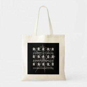 Halloween Skull Spider Web Costume Trick Or Treat Tote Bag