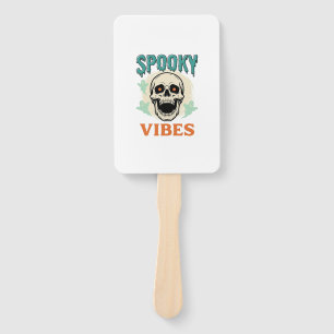 Halloween Skull Spooky Vibes Vintage Horror_1 Hand Fan