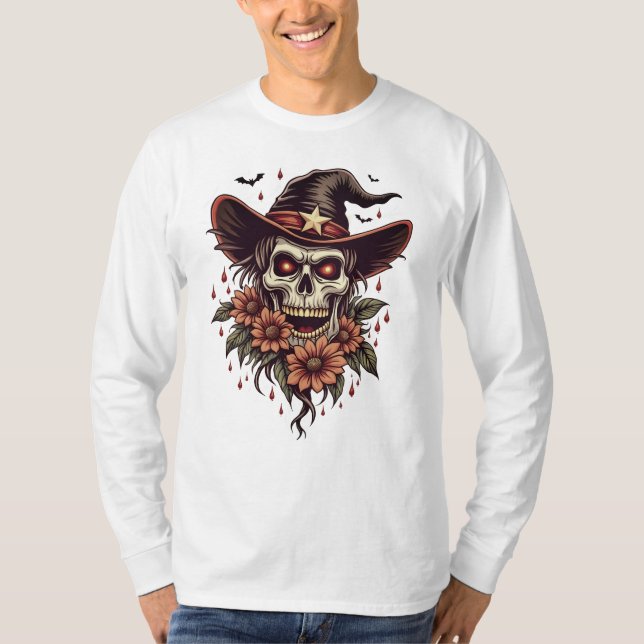 Halloween Skull T-Shirt (Front)