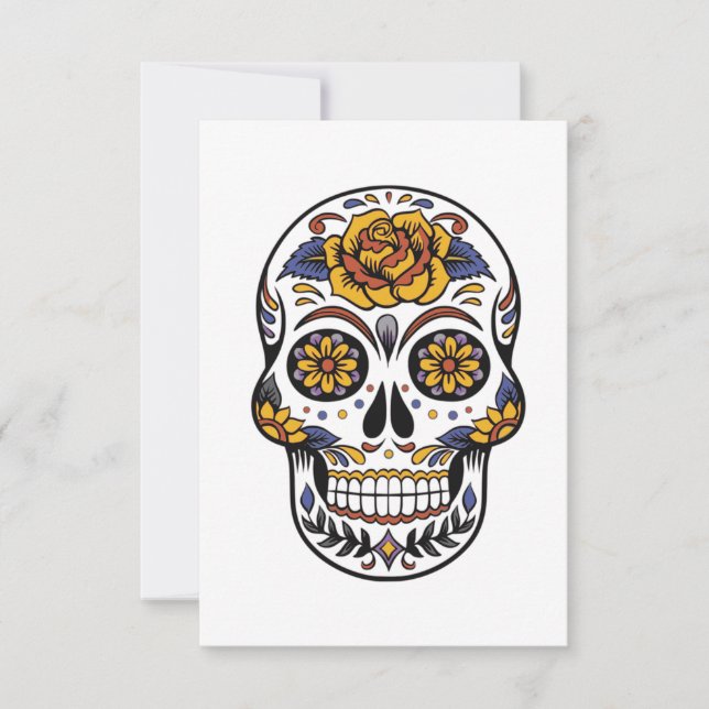 Halloween Skull Thank You Card (Front)