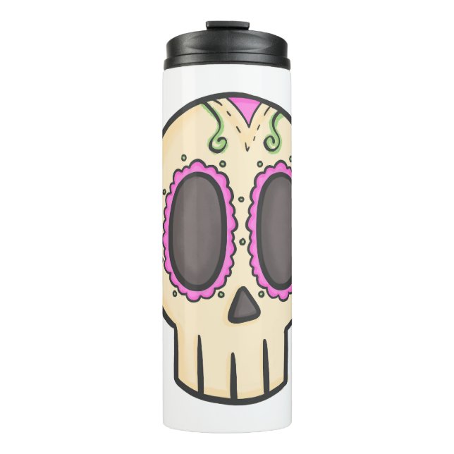 halloween skull  thermal tumbler (Front)