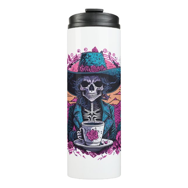 halloween skull          thermal tumbler (Front)