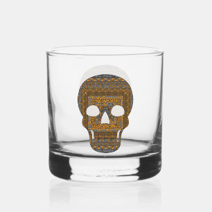 Halloween Skull Whiskey Glass