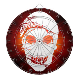 Halloween Skull with magic red light Dartboard