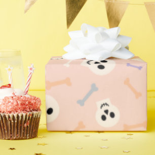 Halloween Skulls and Bones Cute Wrapping Paper