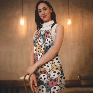 Halloween skulls apron