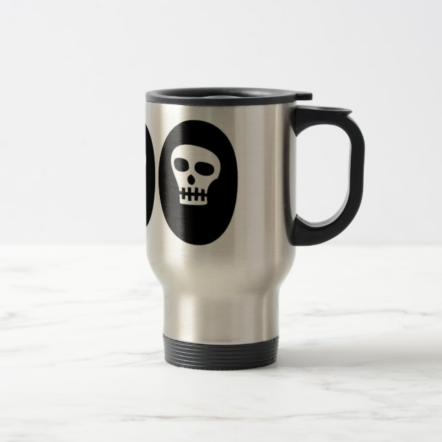 Halloween Skulls "Boo" Travel Mug (Right)