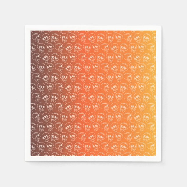 Halloween Skulls Paper Napkin (Front)
