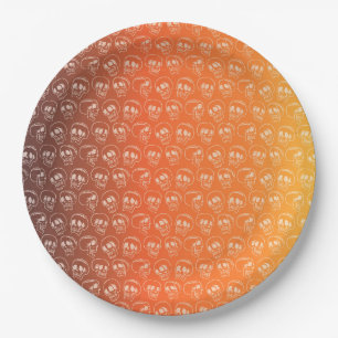 Halloween Skulls Paper Plate