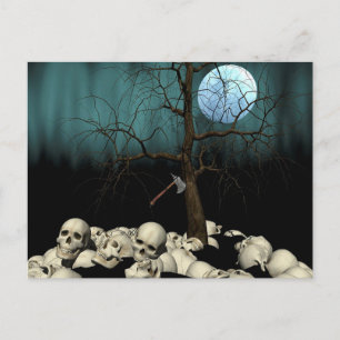 Halloween Skulls Postcard