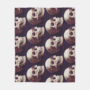 Halloween Skulls: Spooky Seamless Pattern. Fleece Blanket
