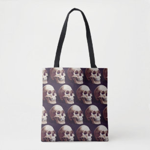 Halloween Skulls: Spooky Seamless Pattern. Tote Bag