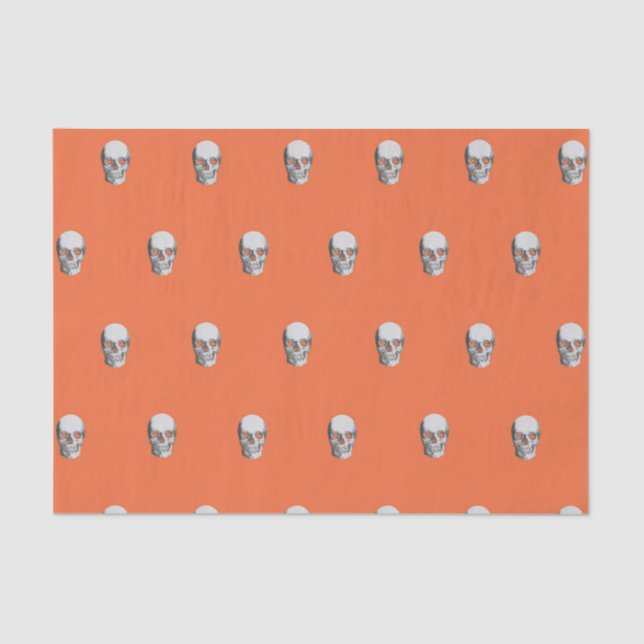 Halloween skulls  tissue paper gift bag stuffer  (Front)