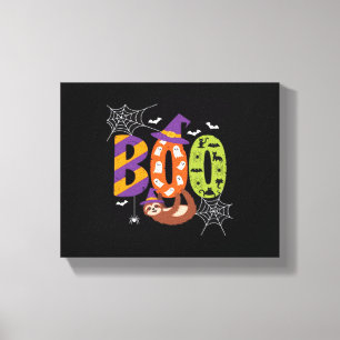 Halloween Sloth Boo Lazy Essential T-Shirt Canvas Print
