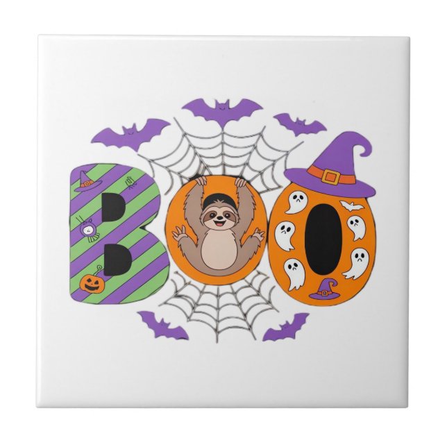 Halloween Sloth Cute Essential T-Shirt Tile (Front)