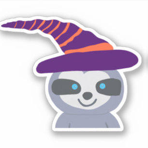 Halloween Sloth in Witch's Hat
