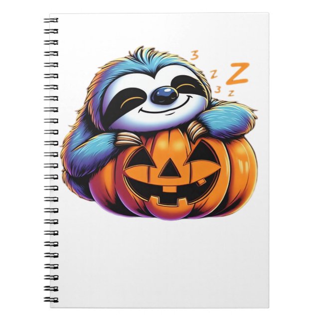 Halloween Sloth Lover Costume Essential T-Shirt Notebook (Front)