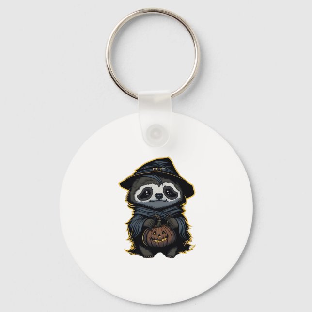 Halloween sloth Oversized T-Shirt Key Ring (Front)