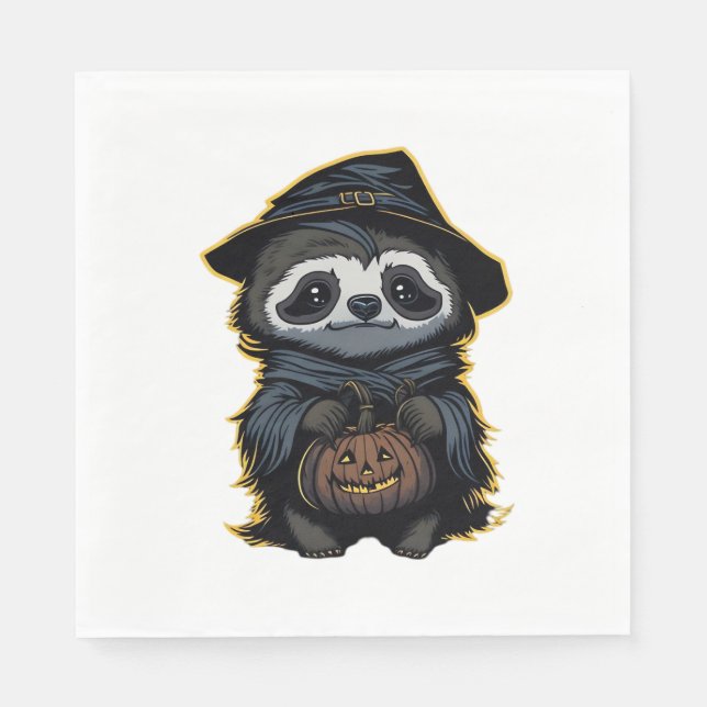 Halloween sloth Oversized T-Shirt Napkin (Front)
