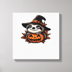 Halloween Sloth Pumpkin Festivity Classic T-Shirt Canvas Print
