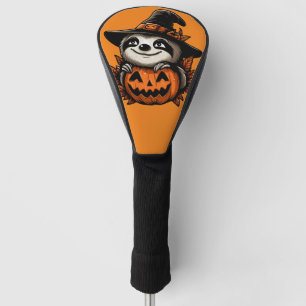 Halloween Sloth Pumpkin Festivity Golf Head Cover